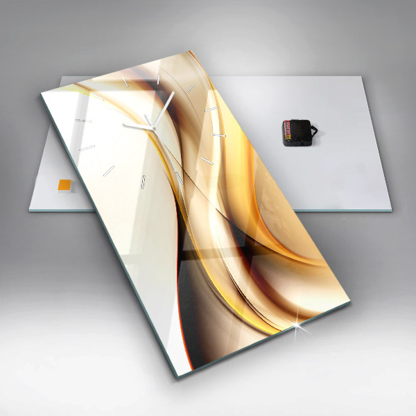 Vertical wall clock Abstract wave