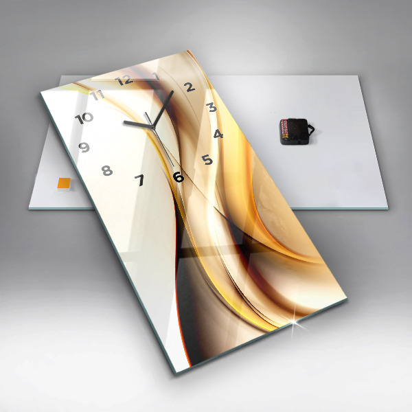 Vertical wall clock Abstract wave