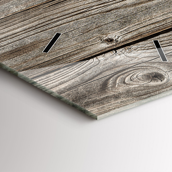 Vertical wall clock Sunflowers on boards