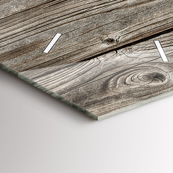 Vertical wall clock Sunflowers on boards