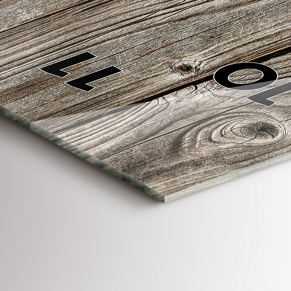 Vertical wall clock Sunflowers on boards