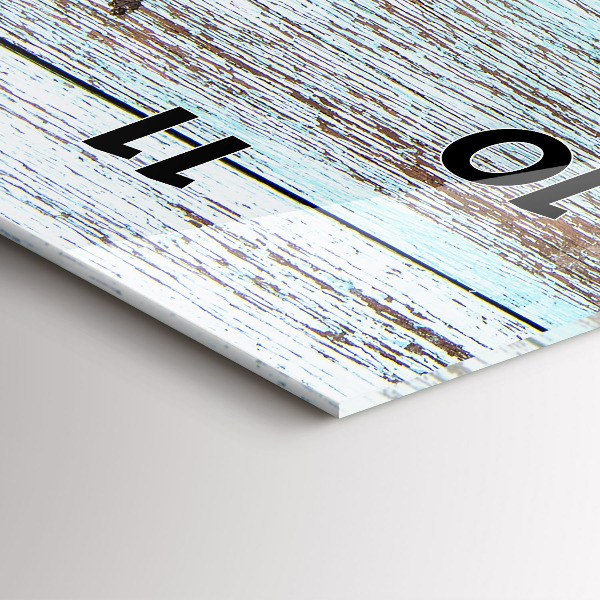 Vertical wall clock Pastel Wood