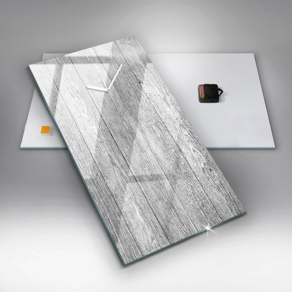 Vertical wall clock Wooden panels