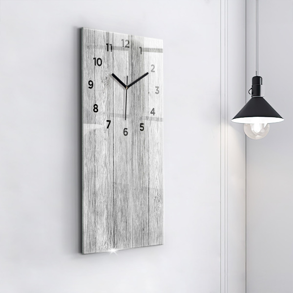 Vertical wall clock Wooden panels