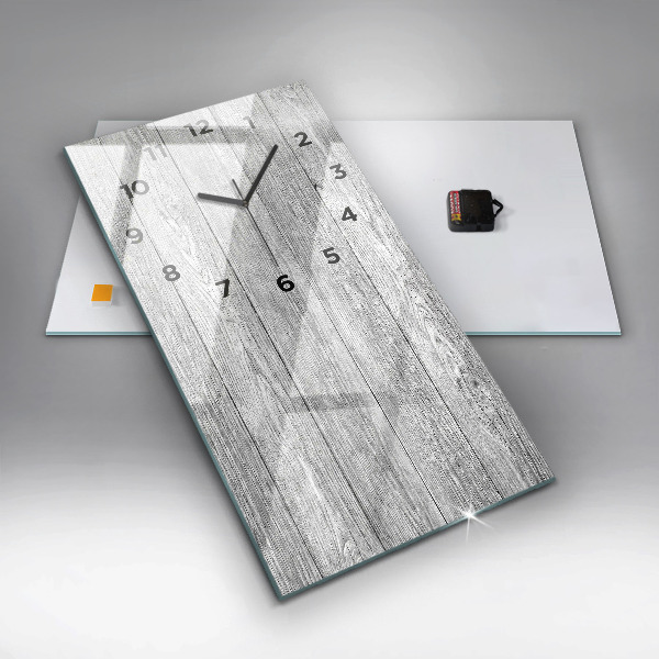 Vertical wall clock Wooden panels