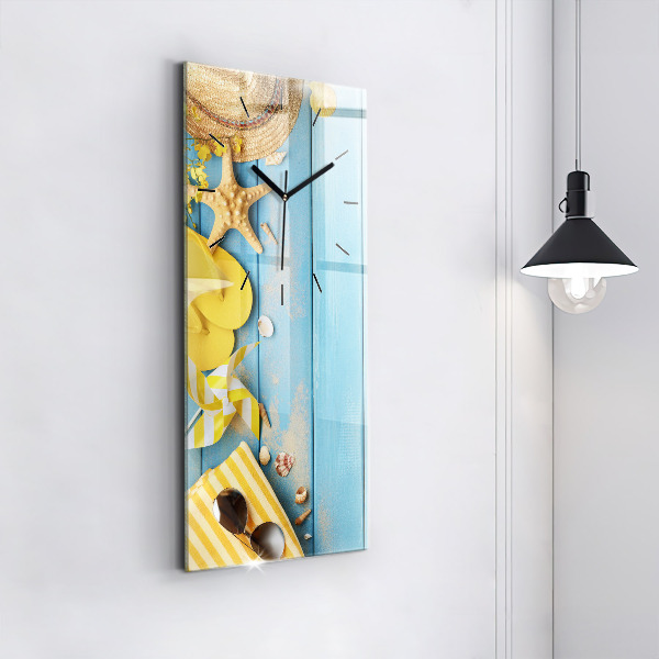 Vertical wall clock Beach accessories and boards