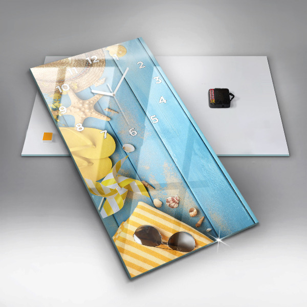 Vertical wall clock Beach accessories and boards