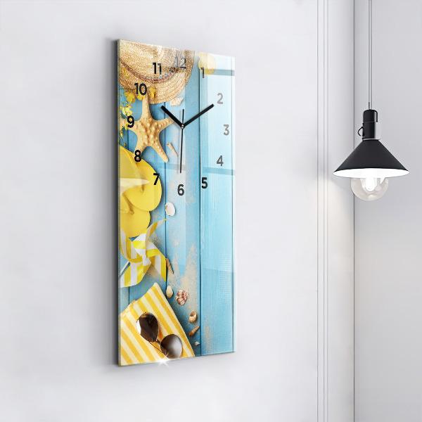 Vertical wall clock Beach accessories and boards