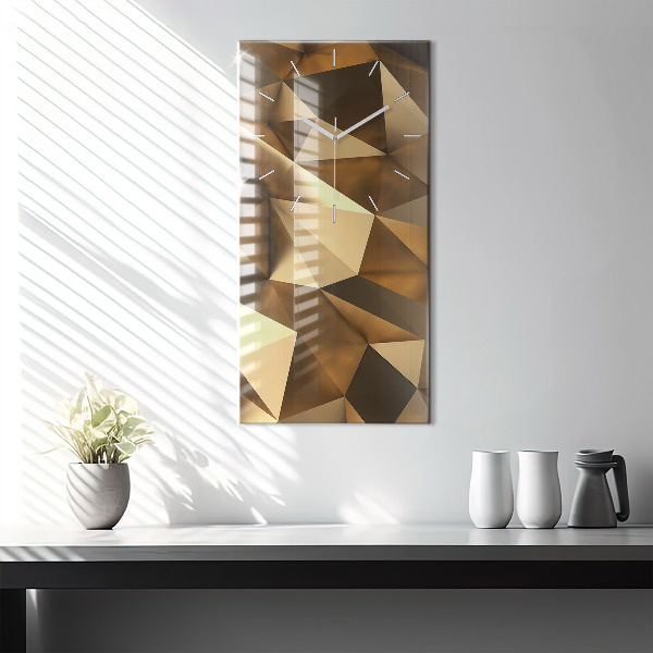 Vertical wall clock Geometric texture