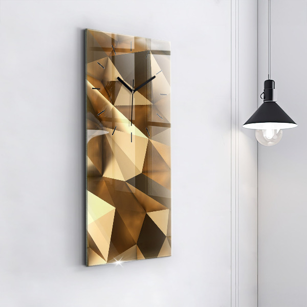 Vertical wall clock Geometric texture
