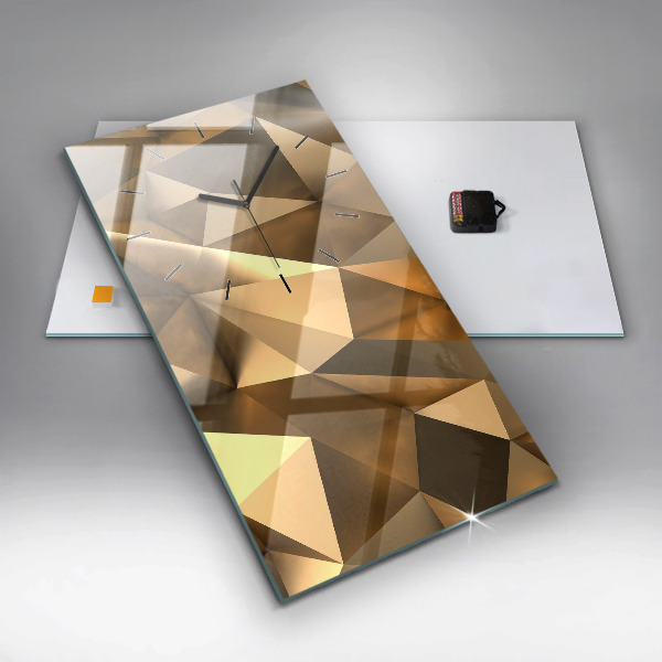 Vertical wall clock Geometric texture