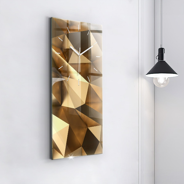 Vertical wall clock Geometric texture