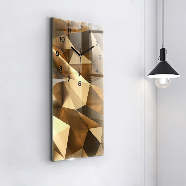 Vertical wall clock Geometric texture