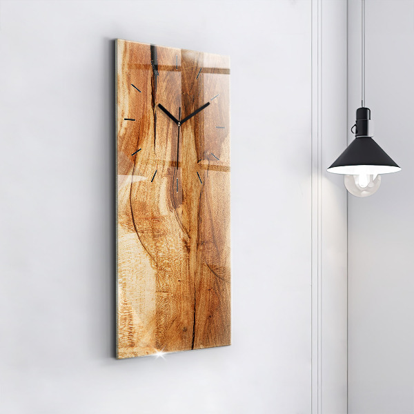 Vertical wall clock Wood texture