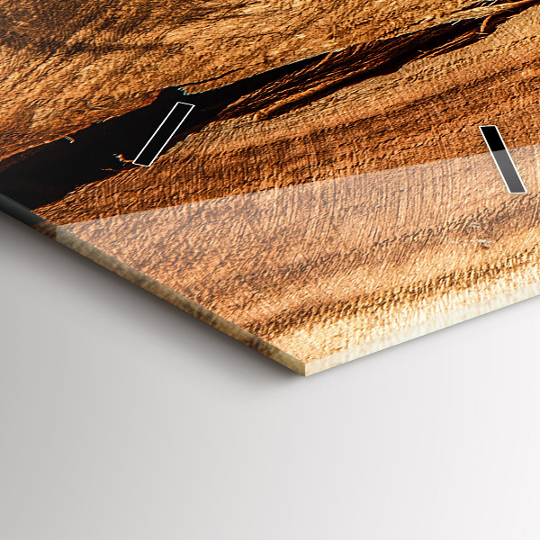 Vertical wall clock Wood texture