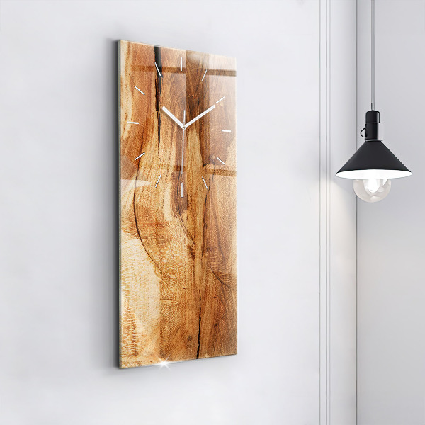 Vertical wall clock Wood texture