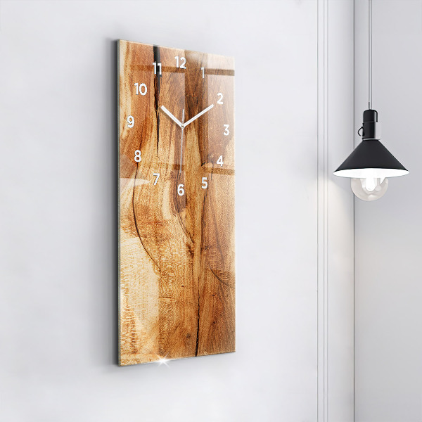 Vertical wall clock Wood texture