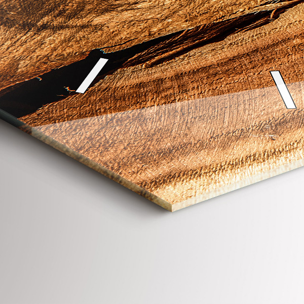 Vertical wall clock Wood texture