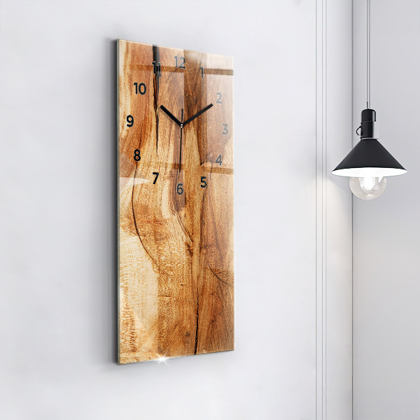 Vertical wall clock Wood texture
