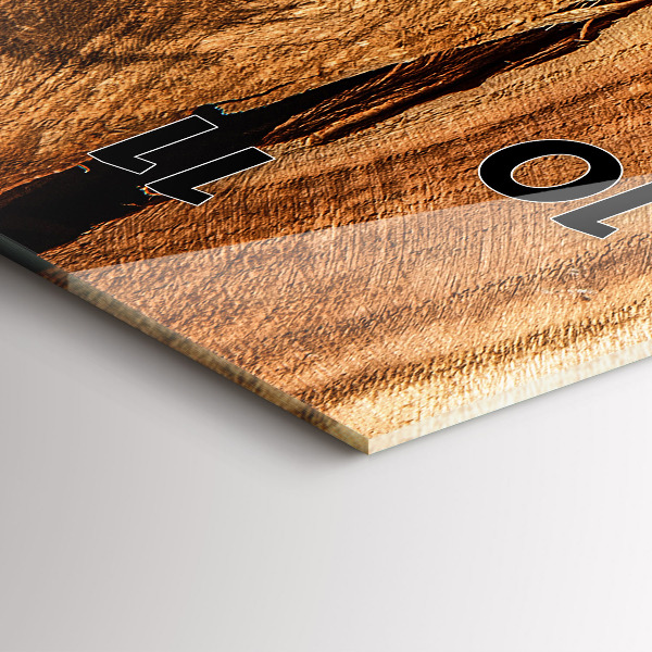 Vertical wall clock Wood texture