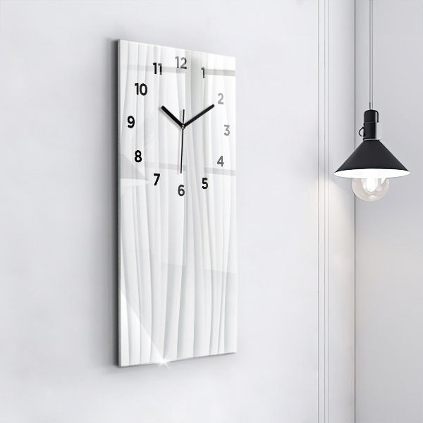 Vertical wall clock Waves texture