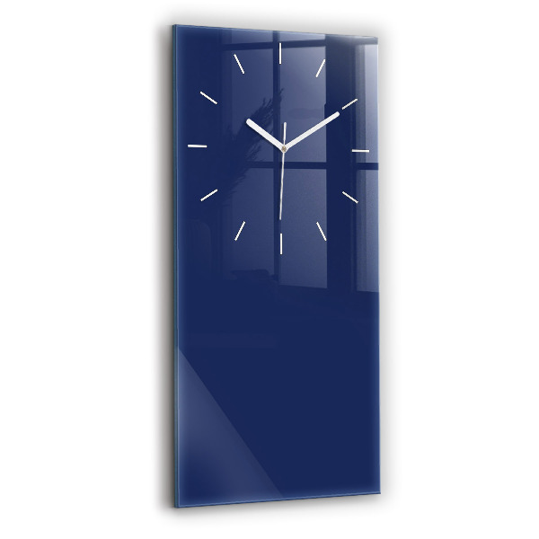 Vertical wall clock Navy blue color