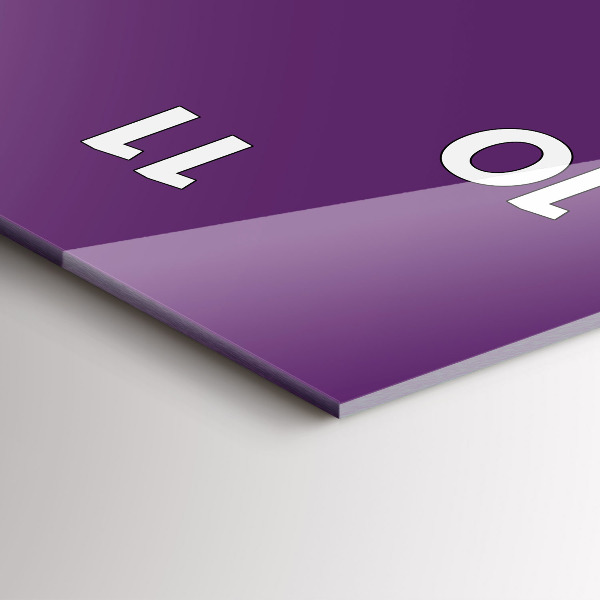 Vertical wall clock Violet