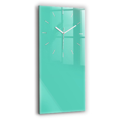 Vertical wall clock Turquoise color