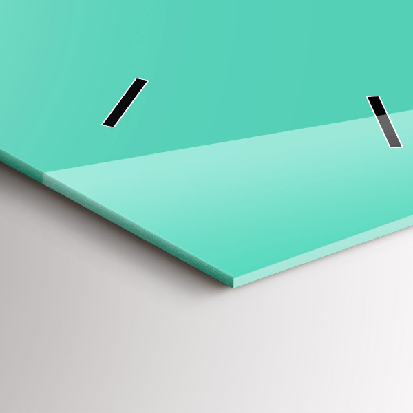 Vertical wall clock Turquoise color