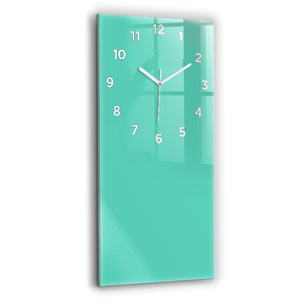 Vertical wall clock Turquoise color