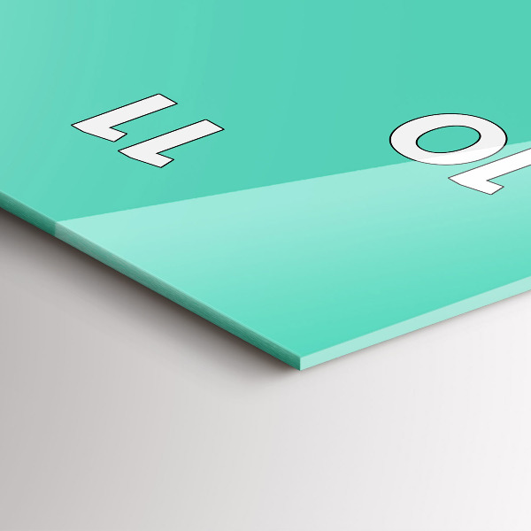 Vertical wall clock Turquoise color