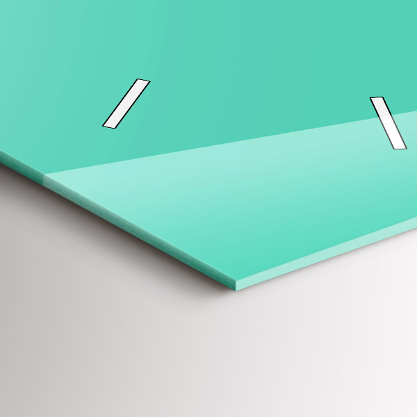 Vertical wall clock Turquoise color