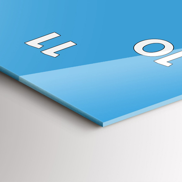 Vertical wall clock Color blue