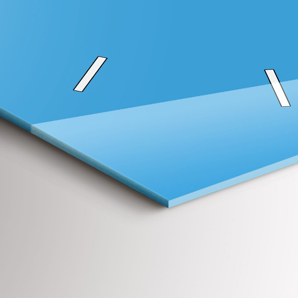 Vertical wall clock Color blue