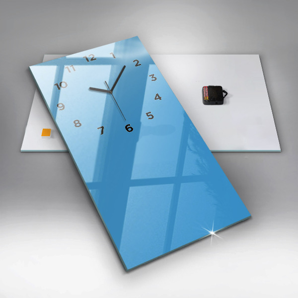 Vertical wall clock Color blue