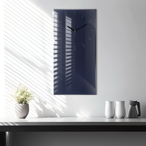 Vertical wall clock Color dark navy blue