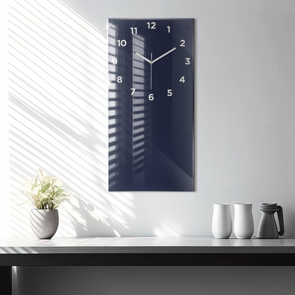Vertical wall clock Color dark navy blue