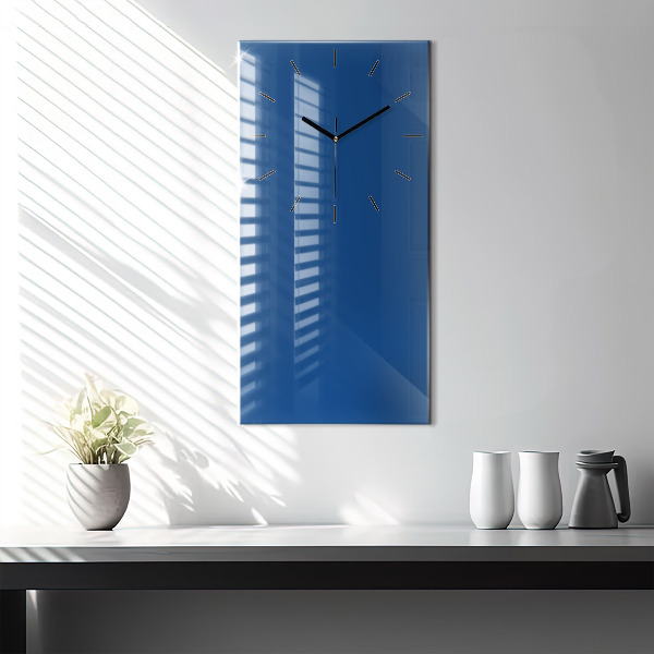 Vertical wall clock Blue color