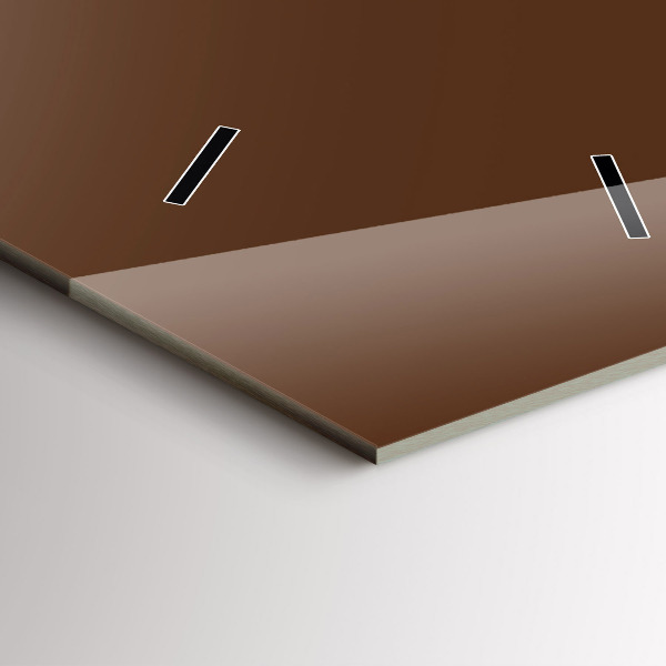 Vertical wall clock Brown color