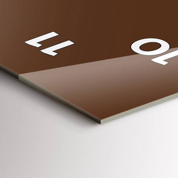 Vertical wall clock Brown color