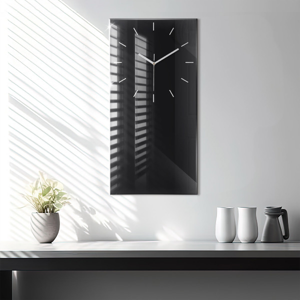 Vertical wall clock Color black