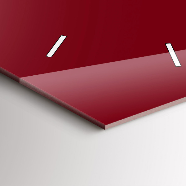 Vertical wall clock Burgundy color