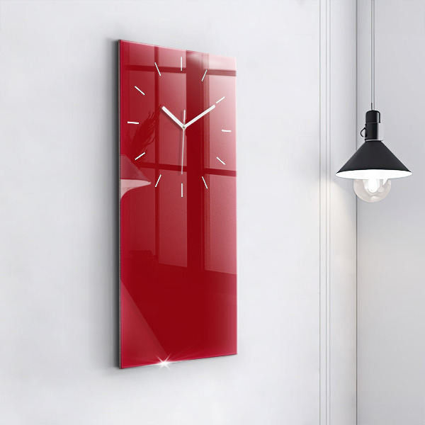 Vertical wall clock Red color