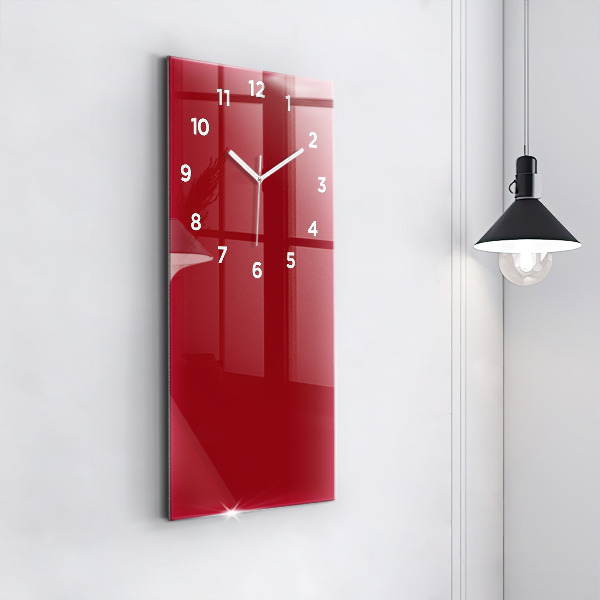 Vertical wall clock Red color