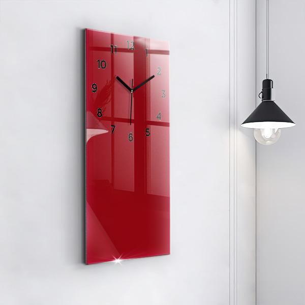 Vertical wall clock Red color