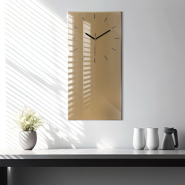 Vertical wall clock Color dark beige