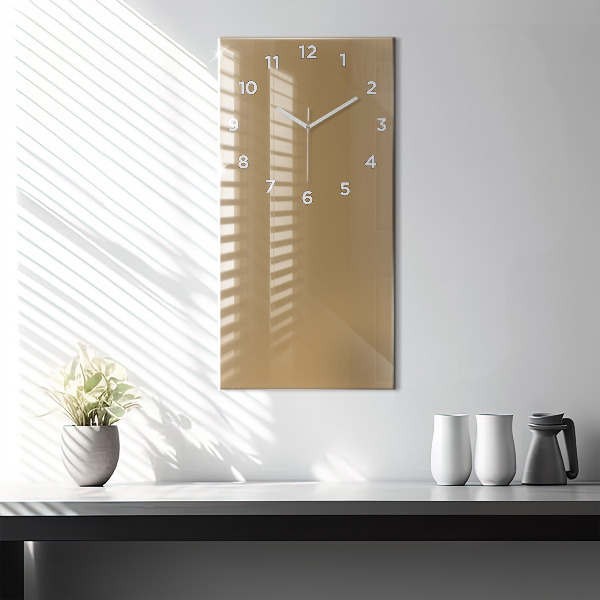 Vertical wall clock Color dark beige