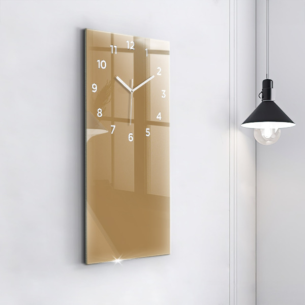 Vertical wall clock Color dark beige