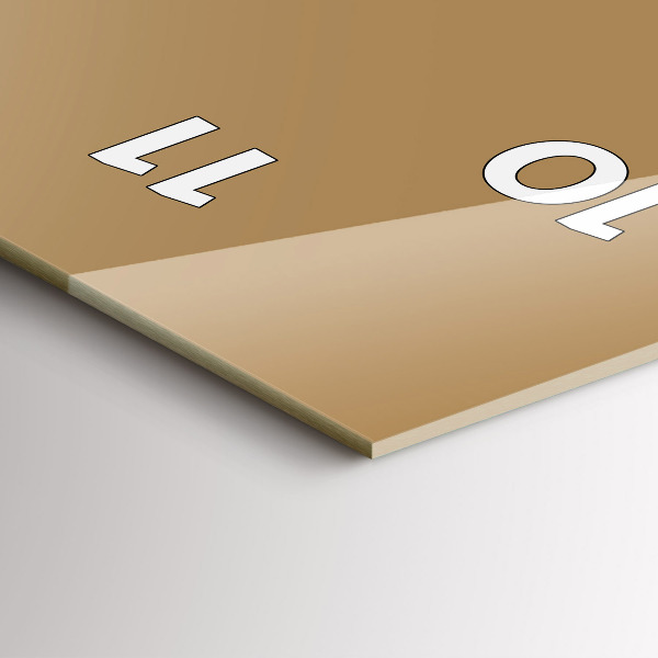 Vertical wall clock Color dark beige