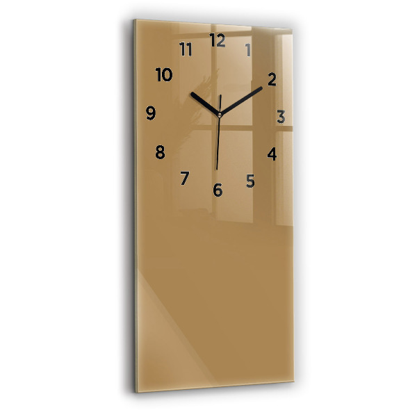 Vertical wall clock Color dark beige
